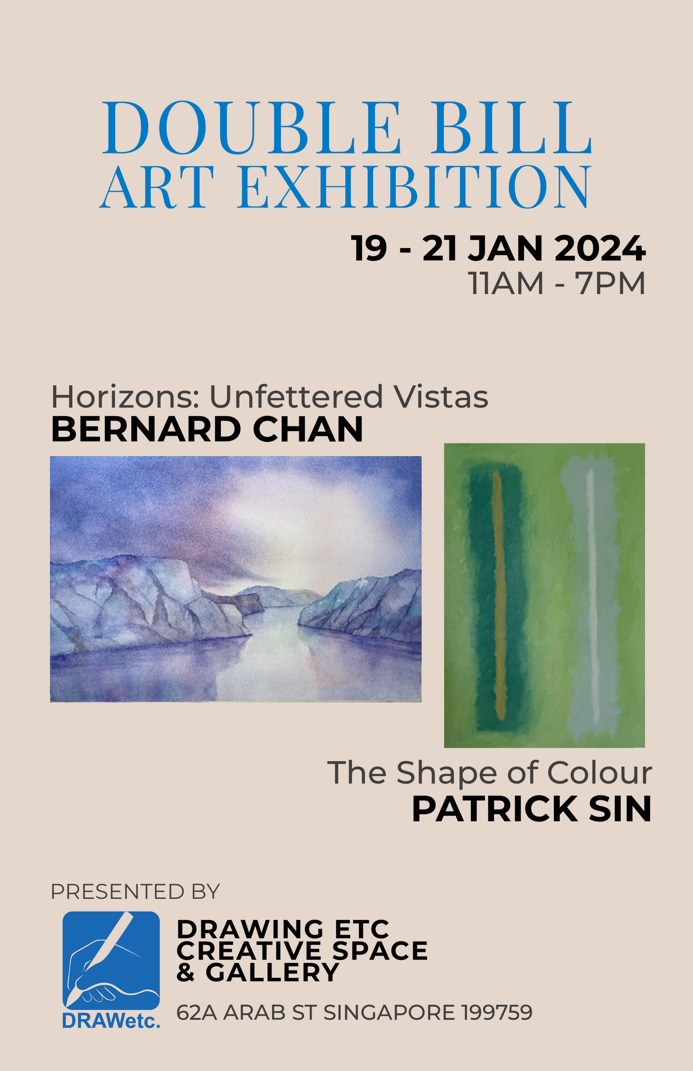 Double Bill Art Exhibition 19-21 Jan 2024