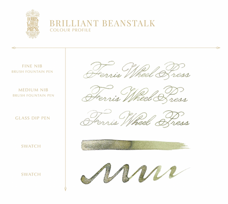 Ferris Wheel Press Caligraphy Ink, Brilliant Beanstalk. Available for sale in Singapore at Drawing Etc. Art Supplies.