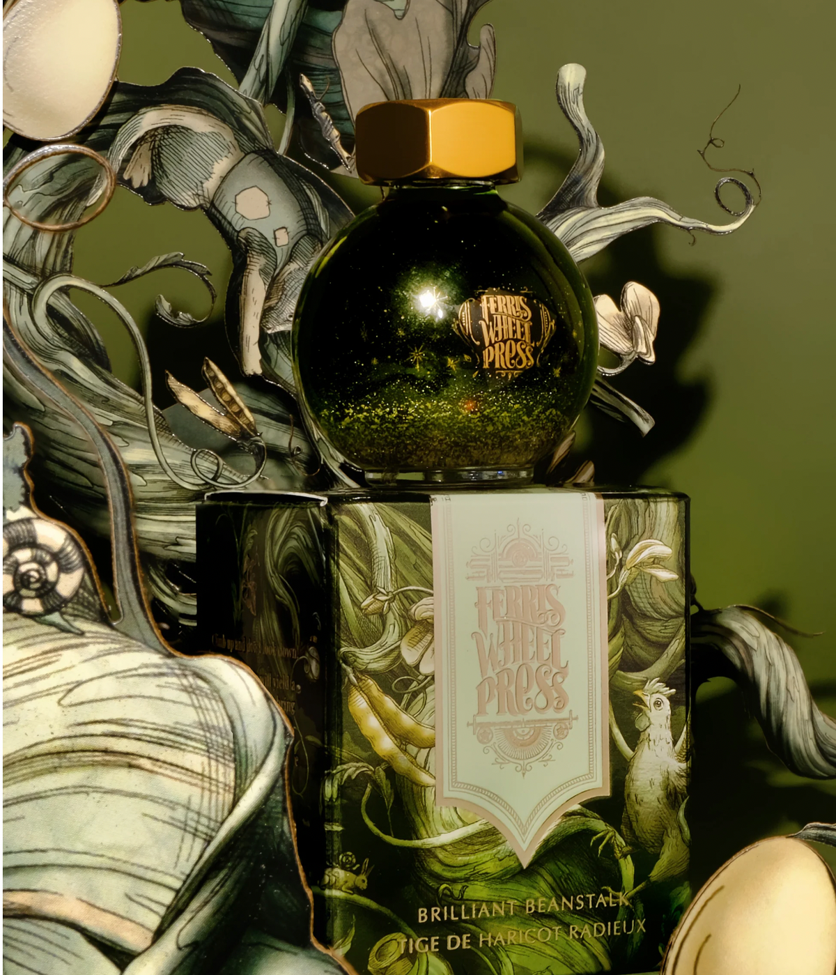 Ferris Wheel Press Caligraphy Ink, Brilliant Beanstalk. Available for sale in Singapore at Drawing Etc. Art Supplies.