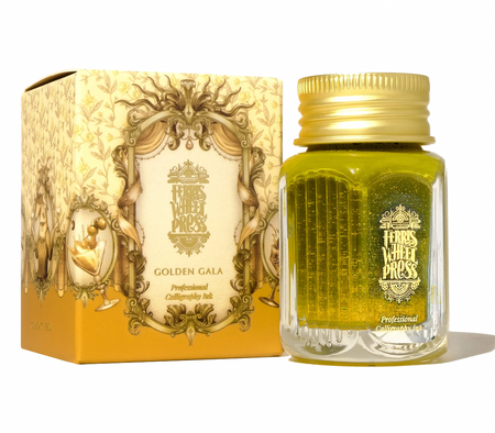 Ferris Wheel Press Caligraphy Ink, Golden Gala. Available for sale in Singapore at Drawing Etc. Art Supplies.