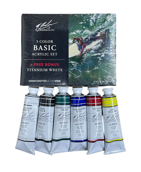 M Graham Artist Acrylic Set of 6 in 59ml. Available in Drawing Etc. Art Supplies store located in Singapore.