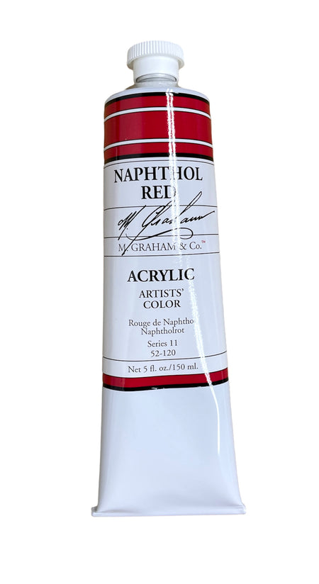 M. Graham Acrylic Naphthol Red Paint in 150ml. Available in Drawing Etc. Art Supplies store, Singapore