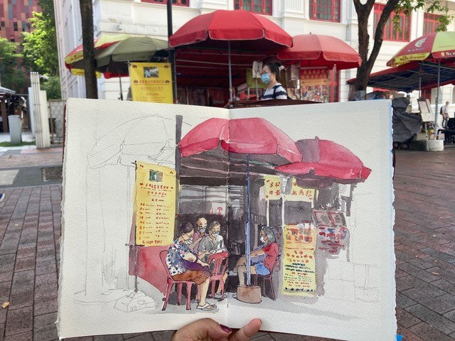 Susan Olij, Singapore Urban Sketcher and watercolor artist.