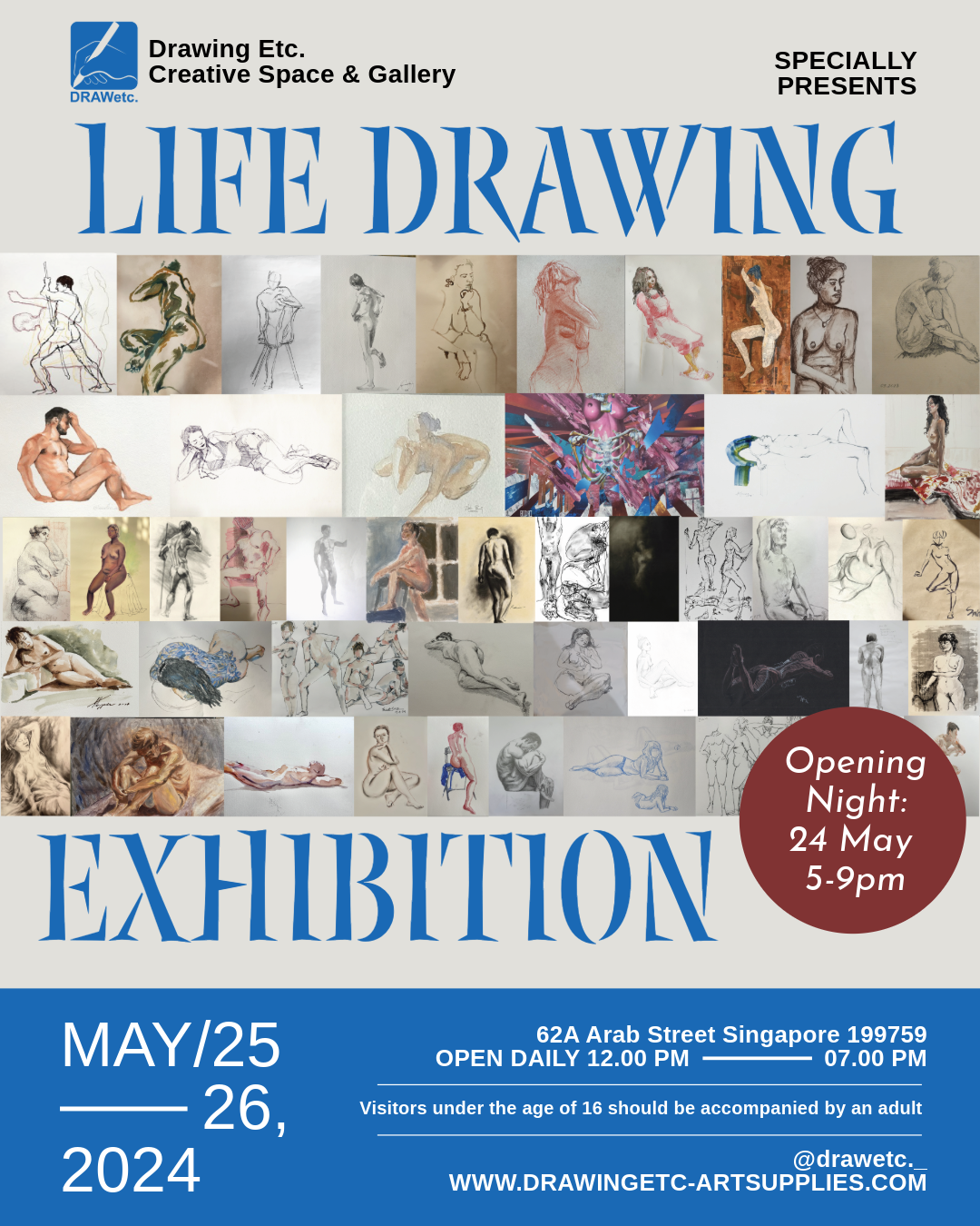 Drawing Etc. Life Drawing Exhibition (25-26 May)