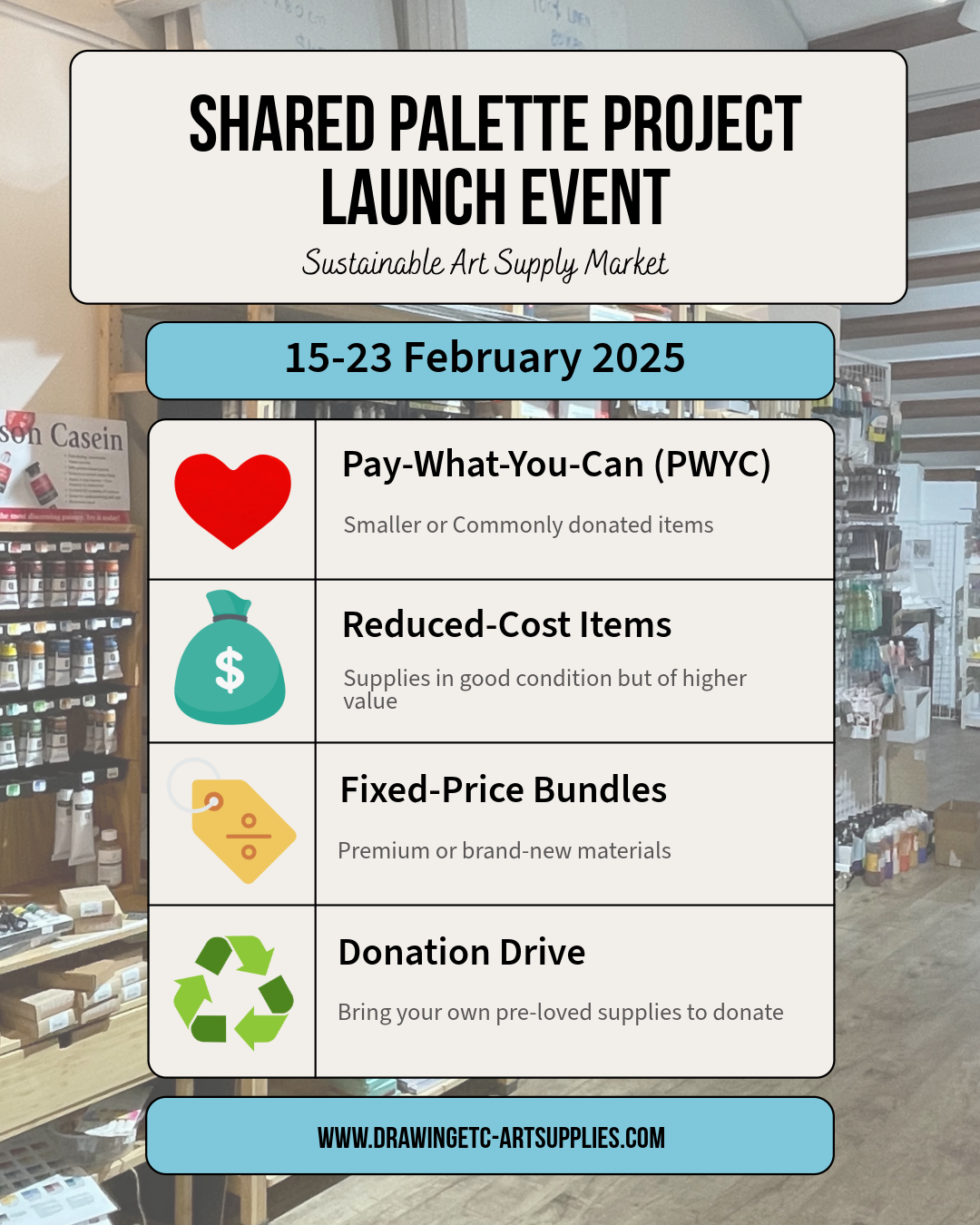 SHARED PALETTE PROJECT LAUNCH EVENT (15-23 Feb)