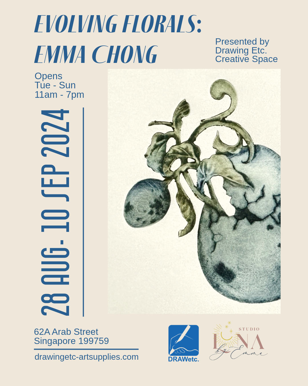 Evolving Florals: Emma Chong (28 Aug - 10 Sep 2024)