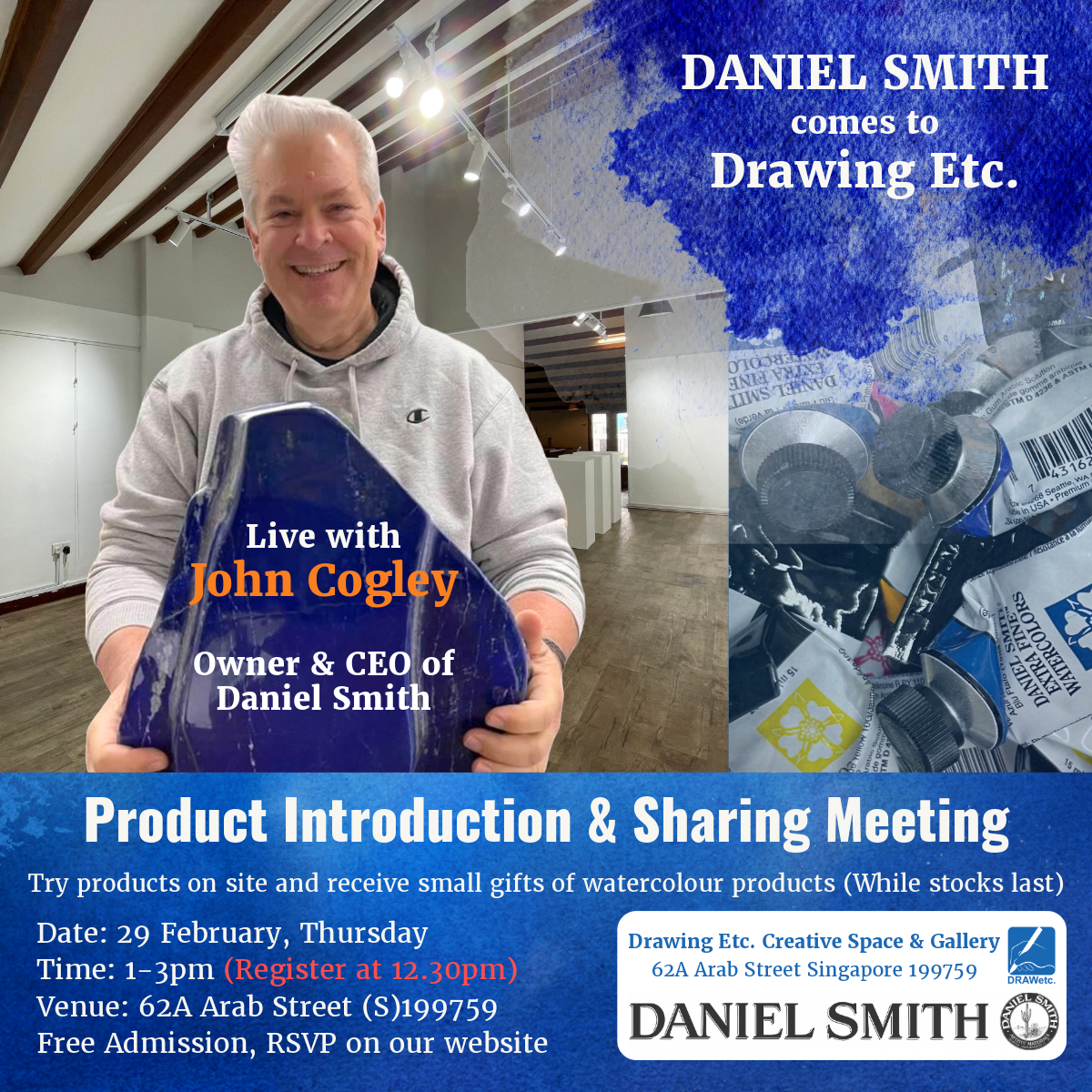 Daniel Smith Product Introduction & Sharing Meeting (Live with John Cogley)
