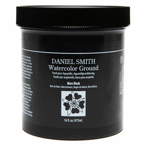 DANIEL SMITH WATERCOLOR GROUND - Mars Black. 16OZ