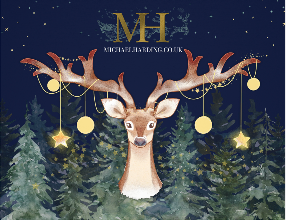 Michael Harding Christmas Watercolour Dot card