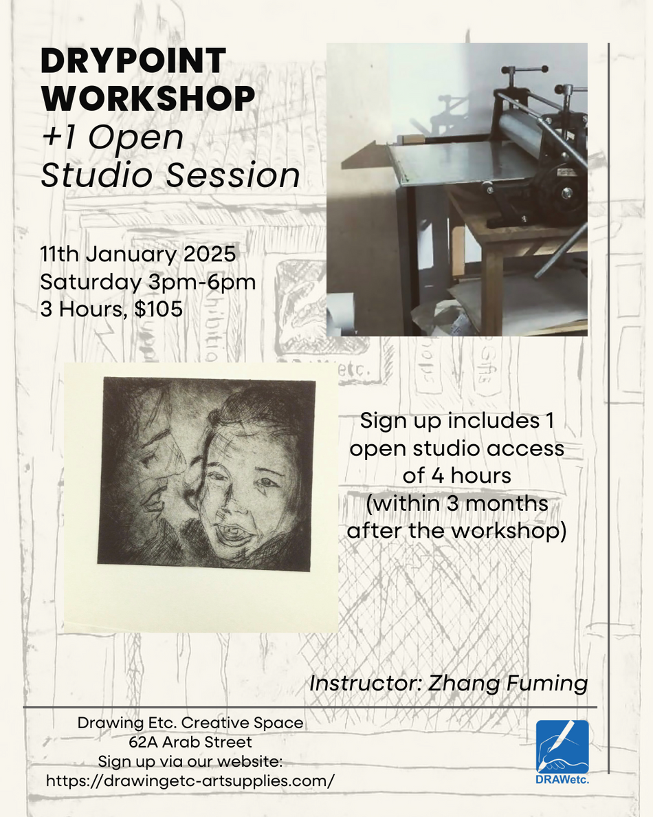 Drypoint Intaglipo Printmaking Class. Available in Drawing Etc. Creative Space.