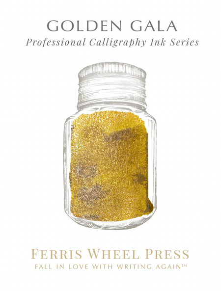 Ferris Wheel Press Caligraphy Ink, Golden Gala. Available for sale in Singapore at Drawing Etc. Art Supplies.