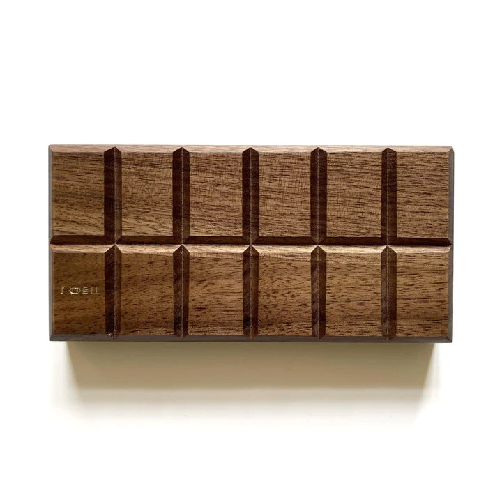 WALNUT WOOD CHOCOLATE BAR EMPTY WATERCOLOR WOODEN BOX PALETTE CASE - SMALL
