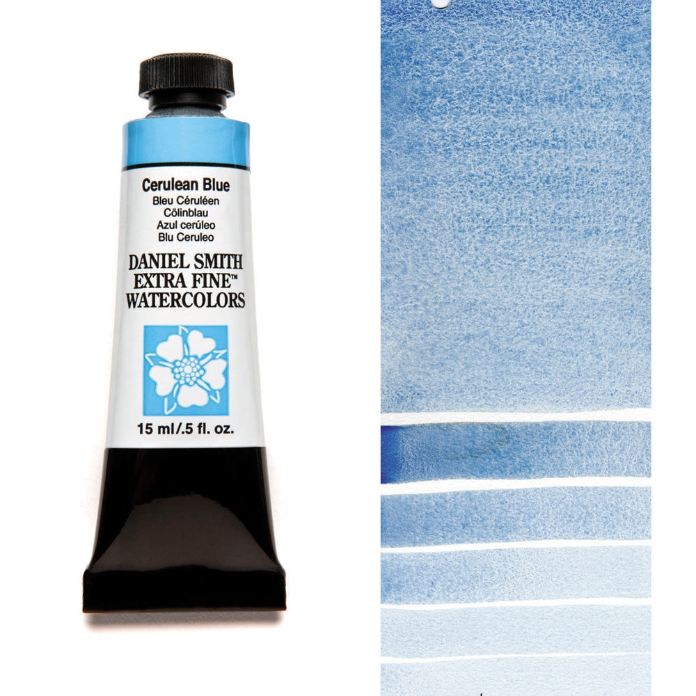 Daniel Smith Watercolor Cerulean Blue. Available for sale in Singapore at Drawing Etc. Art Supplies.