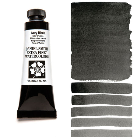 Daniel Smith Watercolor Ivory Black. Available for sale in Singapore at Drawing Etc. Art Supplies,