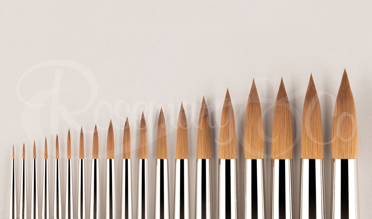 Rosemary Brush Red Dot Pointed Round Brushes. Available for sale in Singapore at Drawing Etc. Art Supplies.