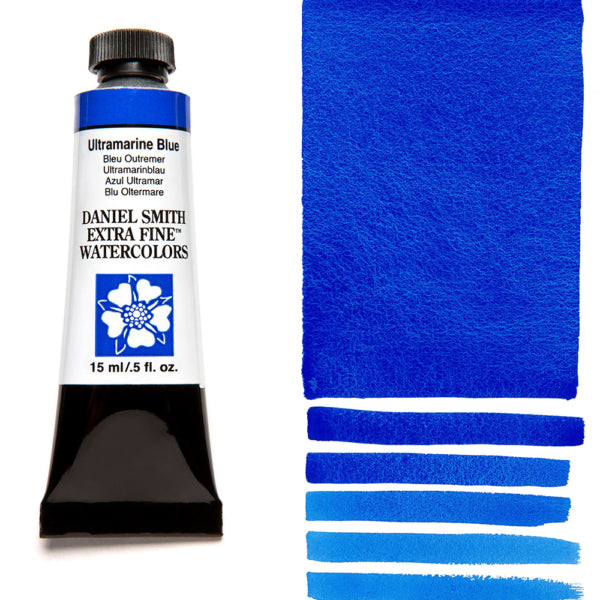 Daniel Smith Watercolor Ultramarine Blue. Available for sale in Singapore at Drawing Etc. Art Supplies.