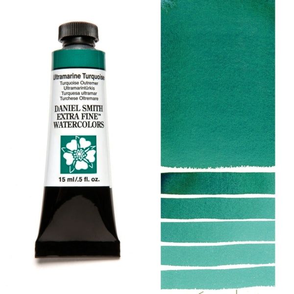 Daniel Smith Watercolor Ultramarine Turquoise. Available for sale in Singapore at Drawing Etc. Art Supplies.