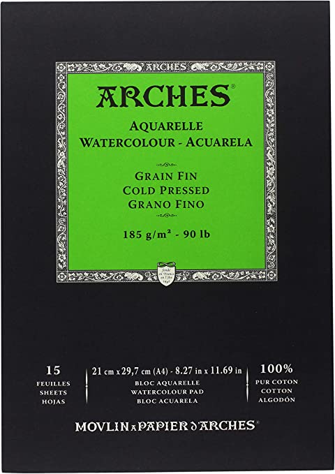 Arches Watercolor Pad A4 Size. Available in Drawing Etc. Art Supplies Store, Singapore.