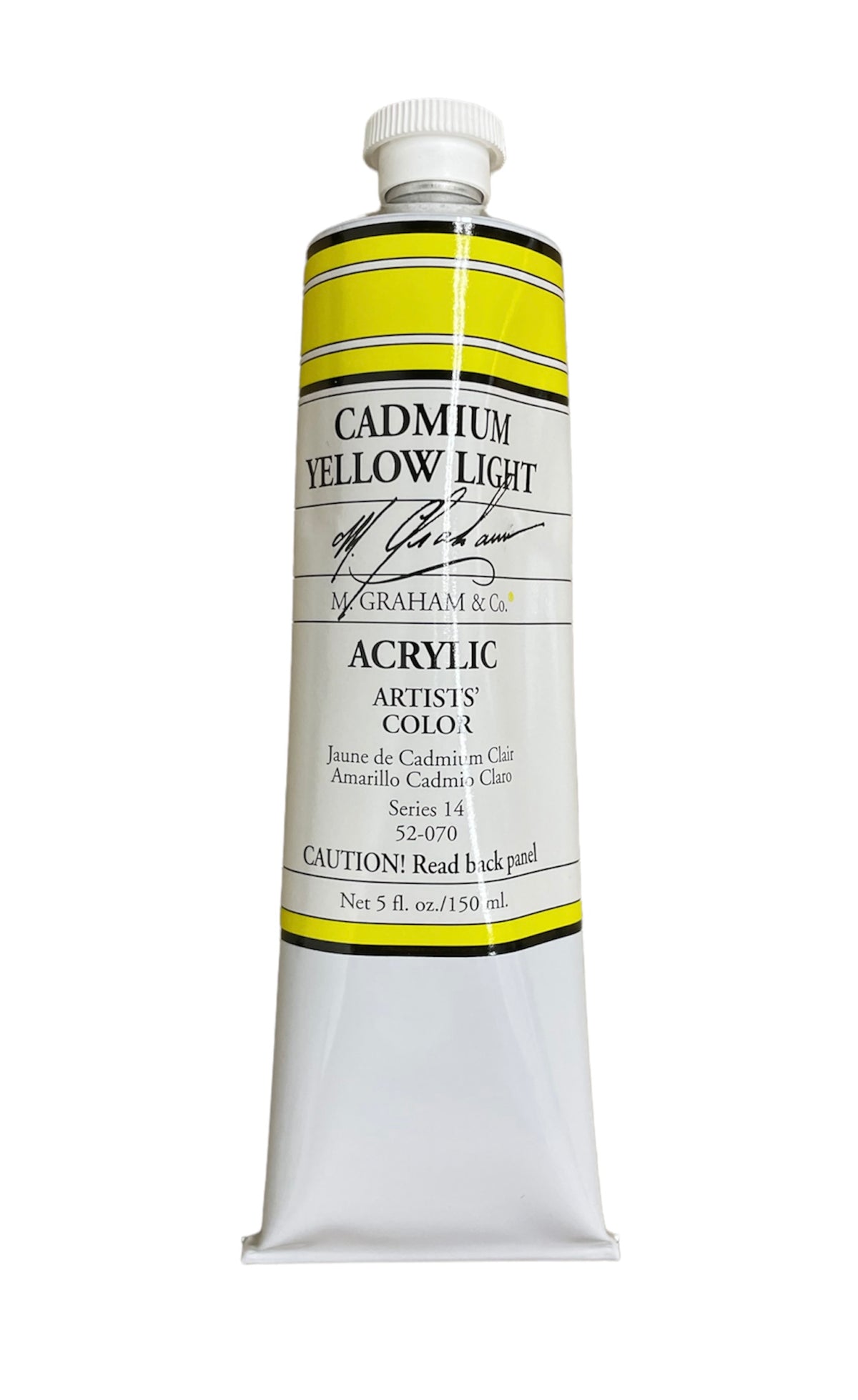 M. Graham Acrylic Cadmium Yellow Light in 150ml. Available in Drawing Etc. Art Supplies store, Singapore