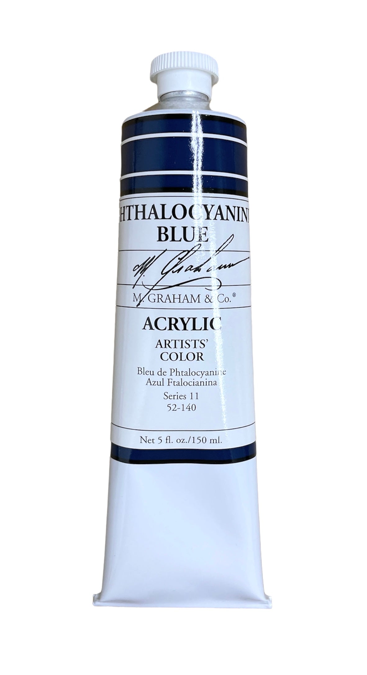 M. Graham Acrylic PHTHALO BLUE in 150ml. Available in Drawing Etc. Art Supplies store, Singapore