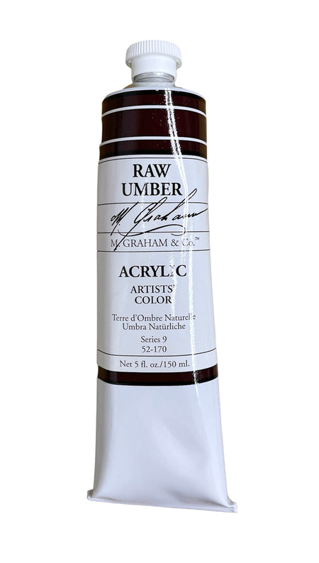 M. Graham AcryliC RAW UMBER Blue in 150ml. Available in Drawing Etc. Art Supplies store, Singapore