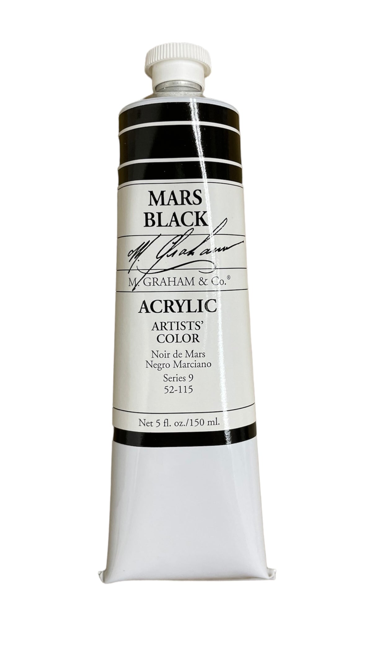 M. Graham Acrylic MARS BLACK in 150ml. Available in Drawing Etc. Art Supplies store, Singapore