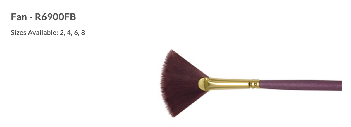 Royal and Langnickel Bordeaux Fan Brushes for Oil and Acrylic. Available for sale in Singapore.