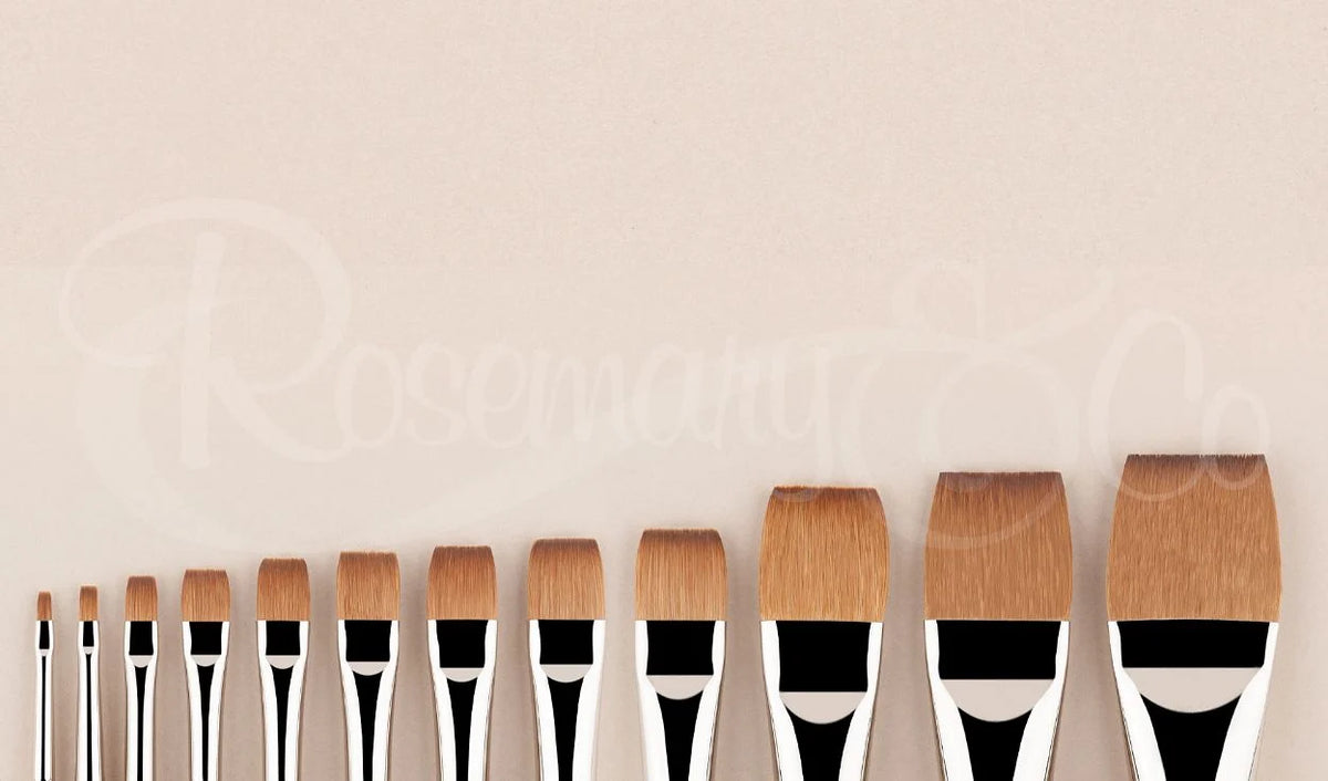 Rosemary Pure Kolinsky Short Flat brush. Available for sale in Singapore