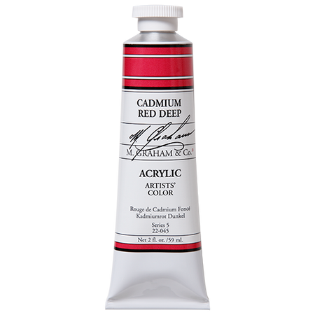 M Graham Cadmium Red Deep in 59ml. Available in Drawing Etc. Art Supplies store located in Singapore.