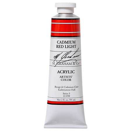 M Graham Cadmium Red Light in 59ml. Available in Drawing Etc. Art Supplies store located in Singapore.
