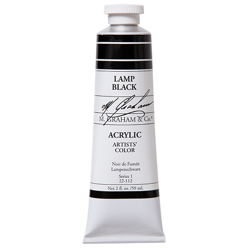 M Graham Lamp Black in 59ml. Available in Drawing Etc. Art Supplies store located in Singapore.