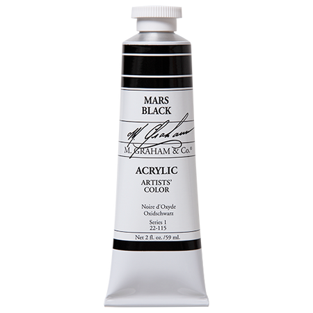 M Graham Mars Black in 59ml. Available in Drawing Etc. Art Supplies store located in Singapore.