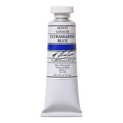 M Graham Artist Gouache, Ultramarine Blue. Available in Drawing Etc. Art Supplies store in Singapore.
