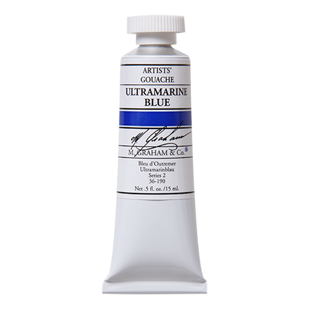M Graham Artist Gouache, Ultramarine Blue. Available in Drawing Etc. Art Supplies store in Singapore.