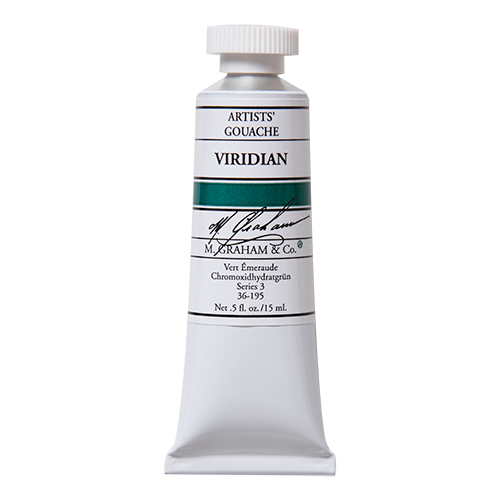 M Graham Artist Gouache, Viridian. Available in Drawing Etc. Art Supplies store in Singapore.