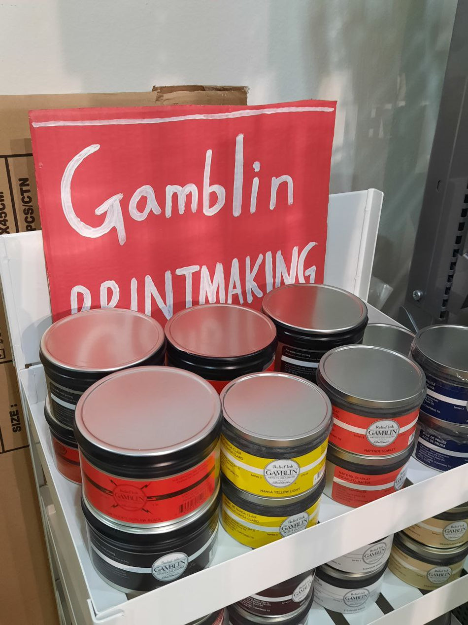 Gamblin Printmaking Relief Ink. Available for sale in Singapore.