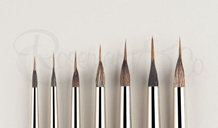 Rosemary & Co Red Sable extended point brush. Available in Singapore in Drawing Etc. Art Supplies.