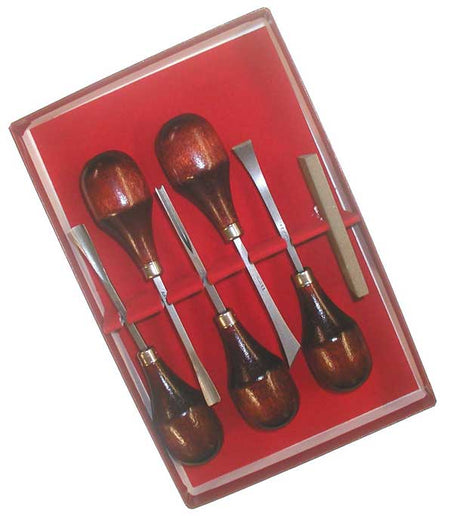 Printmaking Tools by EC Lyons. Woodcarving Set with Stone. Available for sale in Singapore.